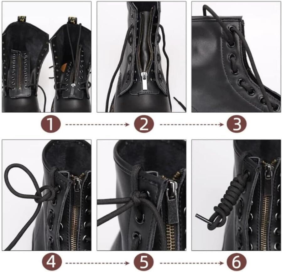 PU Leather Boot Zipper Insert 2 Pcs Zipper Inserts Boots Strapping Zipper for Boat Lace-Up Boots Winter Boots Gym ShopVlot
