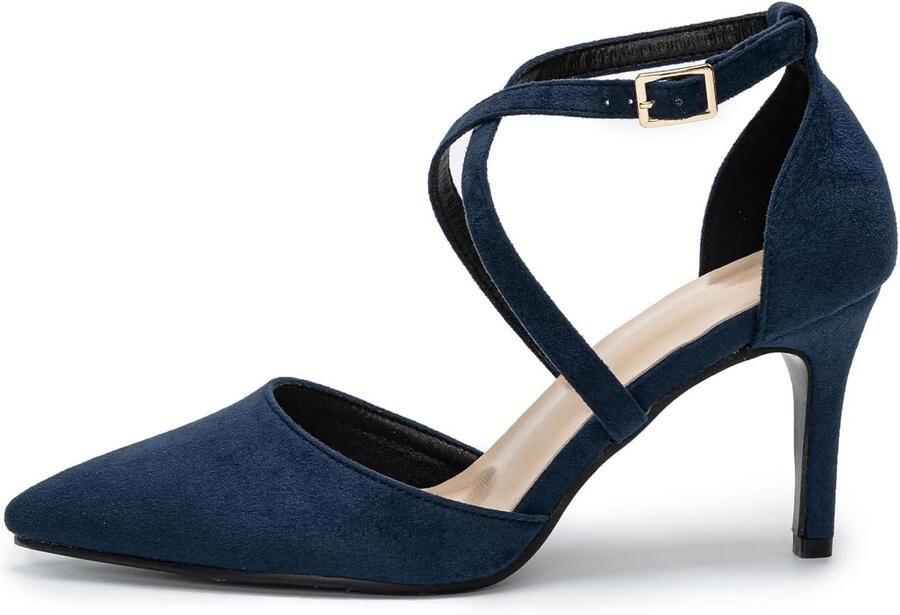 Pumps Dames Hoge Hakken Kruisband Heels Puntige Stilettos Sexy Party