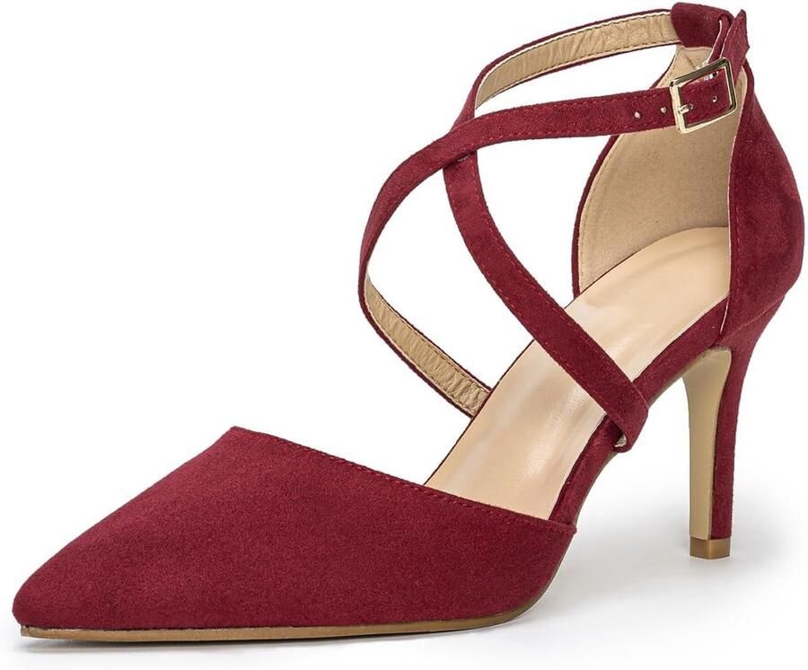 Pumps Dames Hoge Hakken Kruisband High Heels Puntige Stilettos Sexy Party