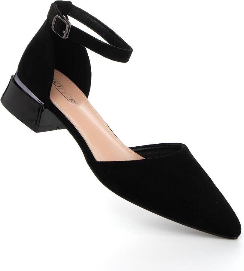 Pumps damespumps met riempjes blokhak zwart wit beige zacht imitatiesuède kunstleer comfortabele schoenen met lage hak R22