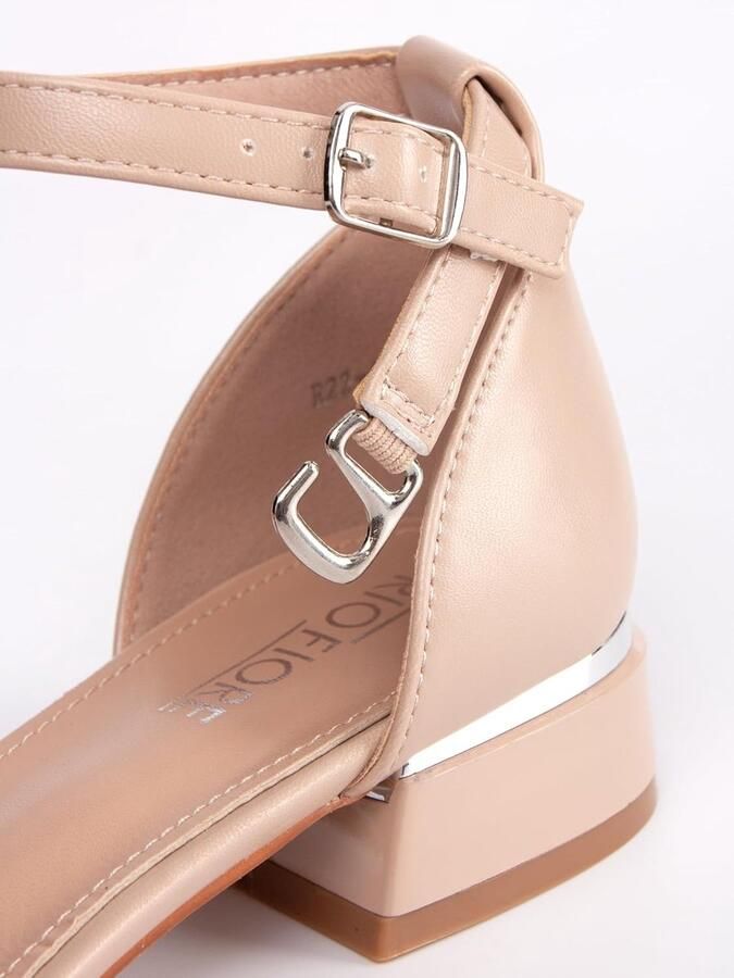 Pumps damespumps met riempjes blokhak zwart wit beige zacht imitatiesuède kunstleer comfortabele schoenen met lage hak R22