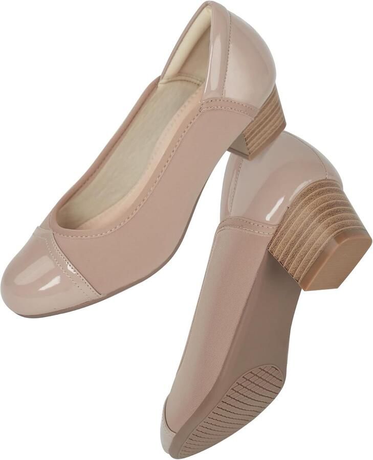 Pumps met lage hak Orthopedische schoenen Orthopedische slip-on loafers nude