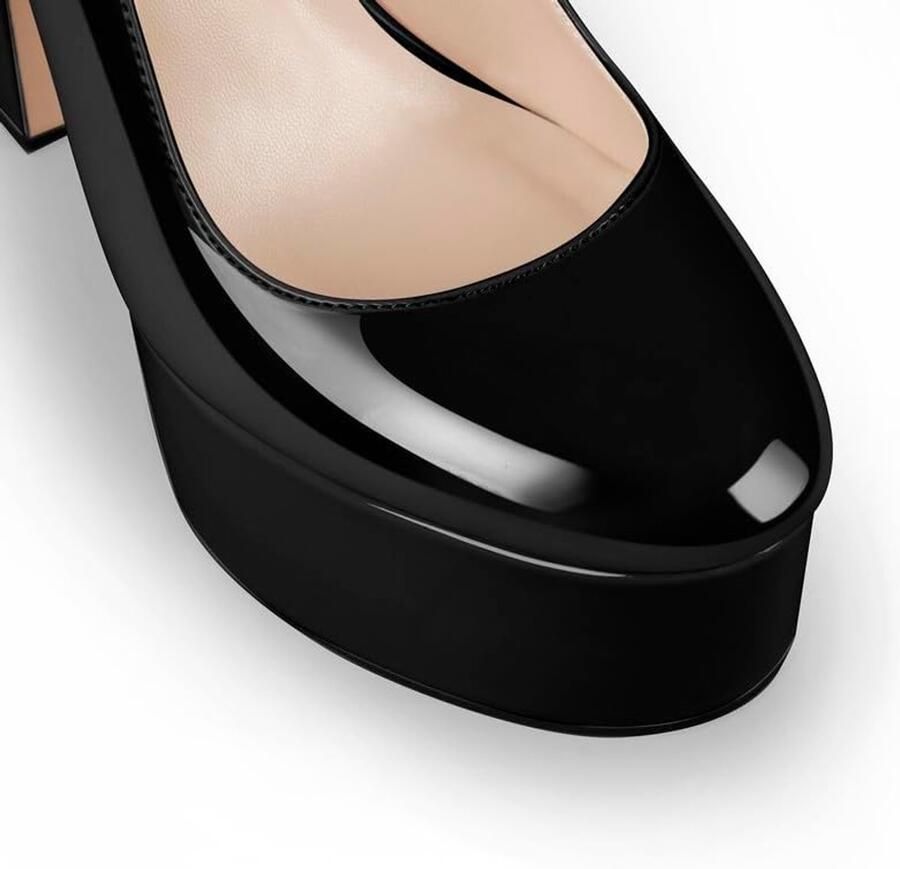 Pumps met plateauzool hoge hakken blokhak