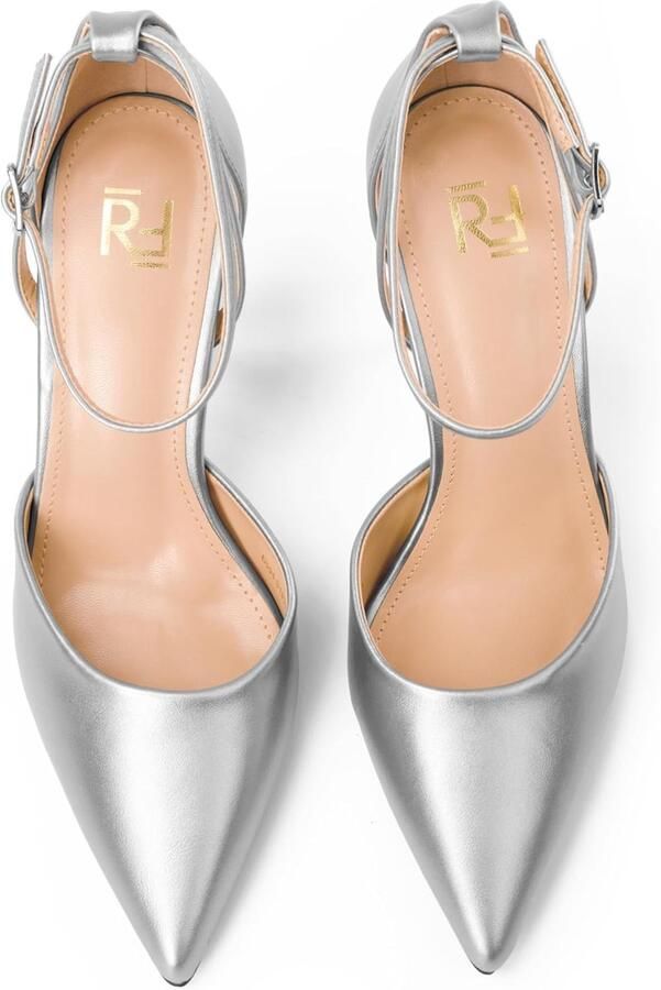 Pumps met stilettohak Beige met enkelbandje 8174-7-5 (Beige