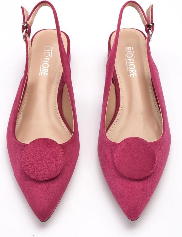 Pumps ML682-0716 Slingpumps voor dames blokhak zacht imitatiesuède kunstleer comfortabele pumps met hak wit zwart wijnrood beige blauw geel taupe slingbacks rugriem