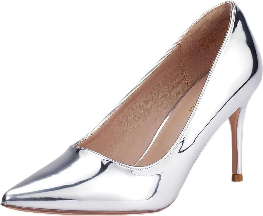 Pumps: stiletto hak spitse teen lakleer slip-on sluiting gewatteerde binnenzool voor kantoor feest bruiloft