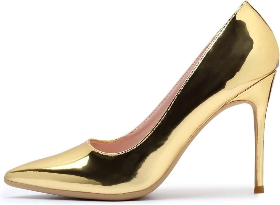 Pumps: stiletto hak spitse teen lakleer slip-on sluiting gewatteerde binnenzool voor kantoor feest bruiloft