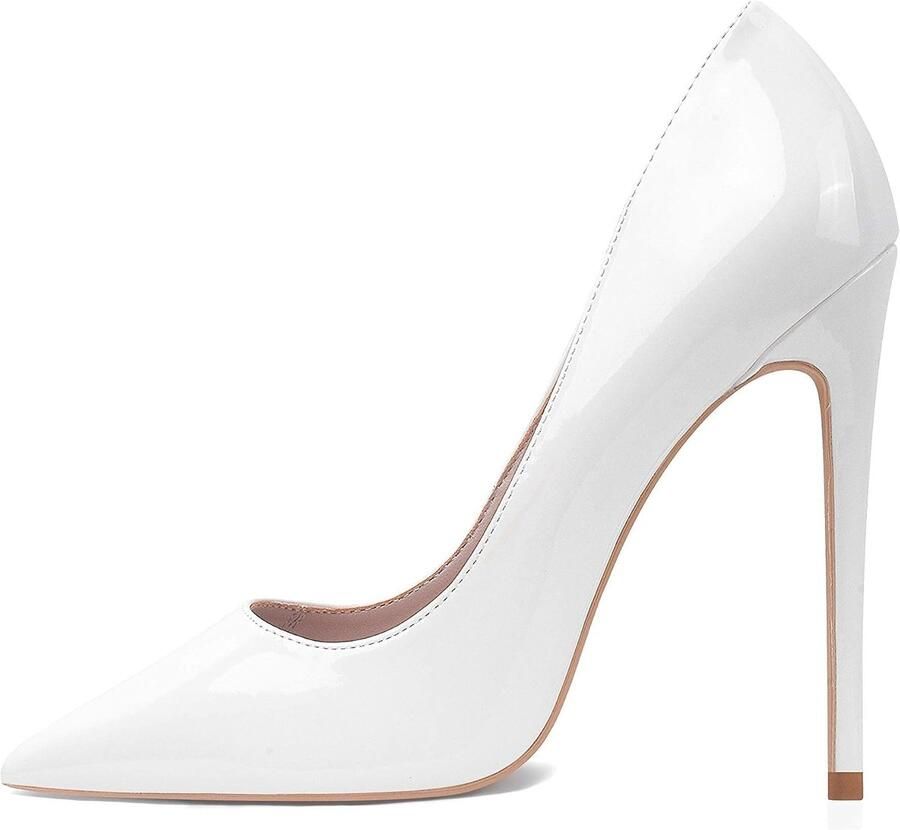 Pumps: stiletto hak spitse teen lakleer slip-on sluiting gewatteerde binnenzool voor kantoor feest bruiloft