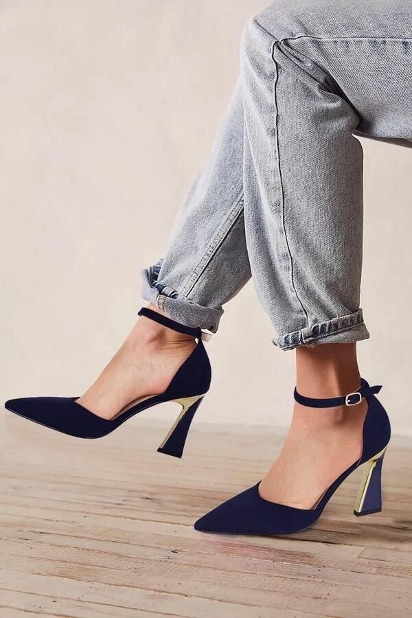 Pumps voor dames gesloten teen gespen enkelriem elegante Dressu-schoenen