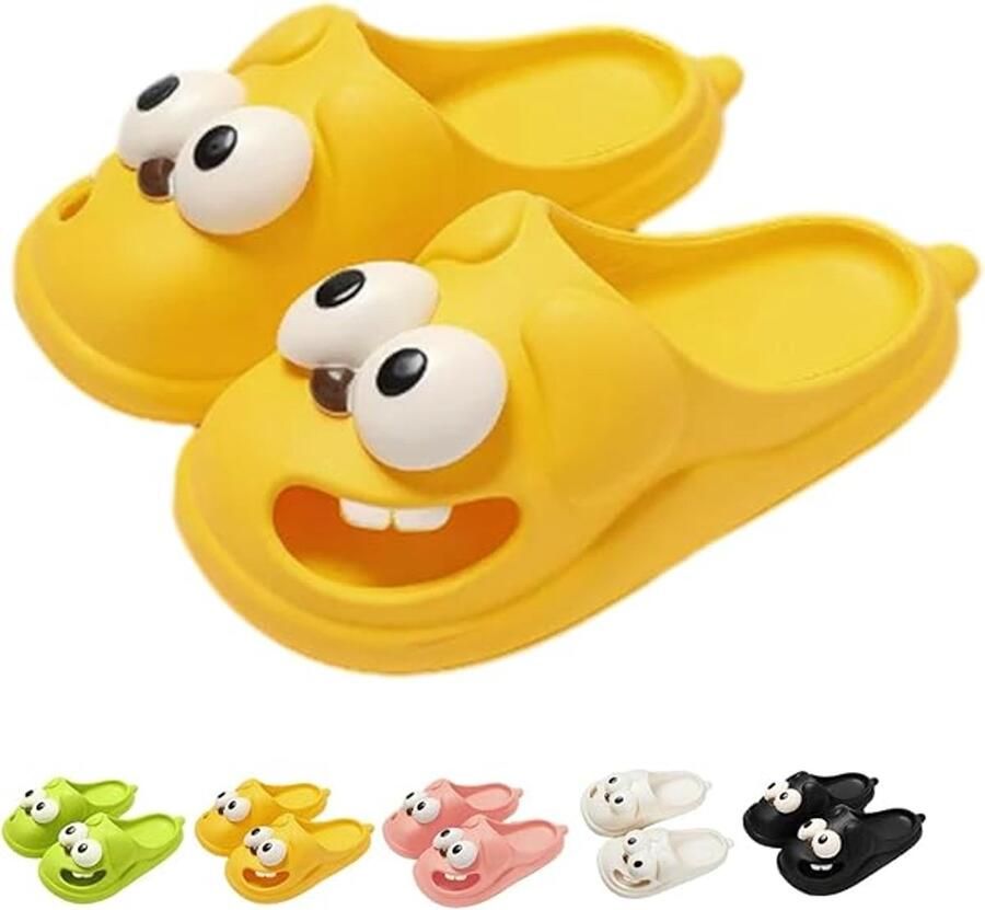 Puppypantoffels Badpantoffels Dames pantoffels Grotschoenen Eenvoudige pantoffels Buiten Om Binnen Te Dragen Thuis Antislip 1 paar geel 40-41)