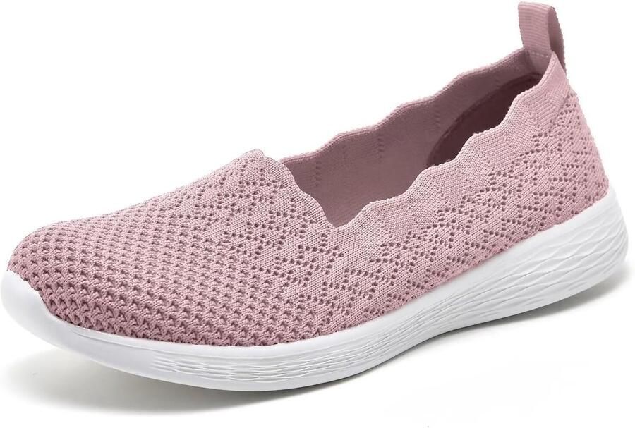 Vrouwen wandelschoenen Lichtgewicht Knit Slip op Mesh Comfortabele Barefoot Minimalistische Sneakers