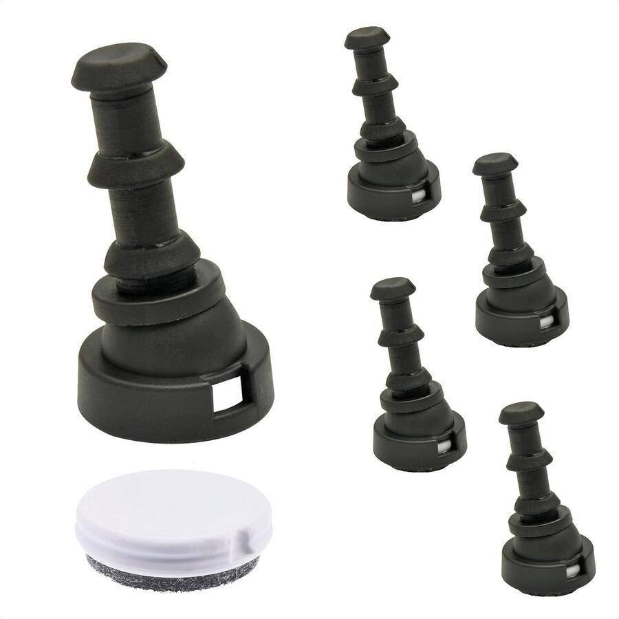 QuickClick Meubelglijders omkeerbaar wolvilt + kunststof I set van 4 verwisselbare glijders voor het insteken in ronde buizen DUO Binnen Ø 10 mm Buiten Ø 14 mm -Made in Germany