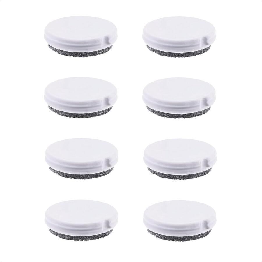 QuickClick Meubelglijders omkeerbaar wolvilt + kunststof I set van 8 vervangingsglijders onderling verwisselbaar DUO diameter Ø 20 mm voor basisdeel Ø 20 mm Made in Germany