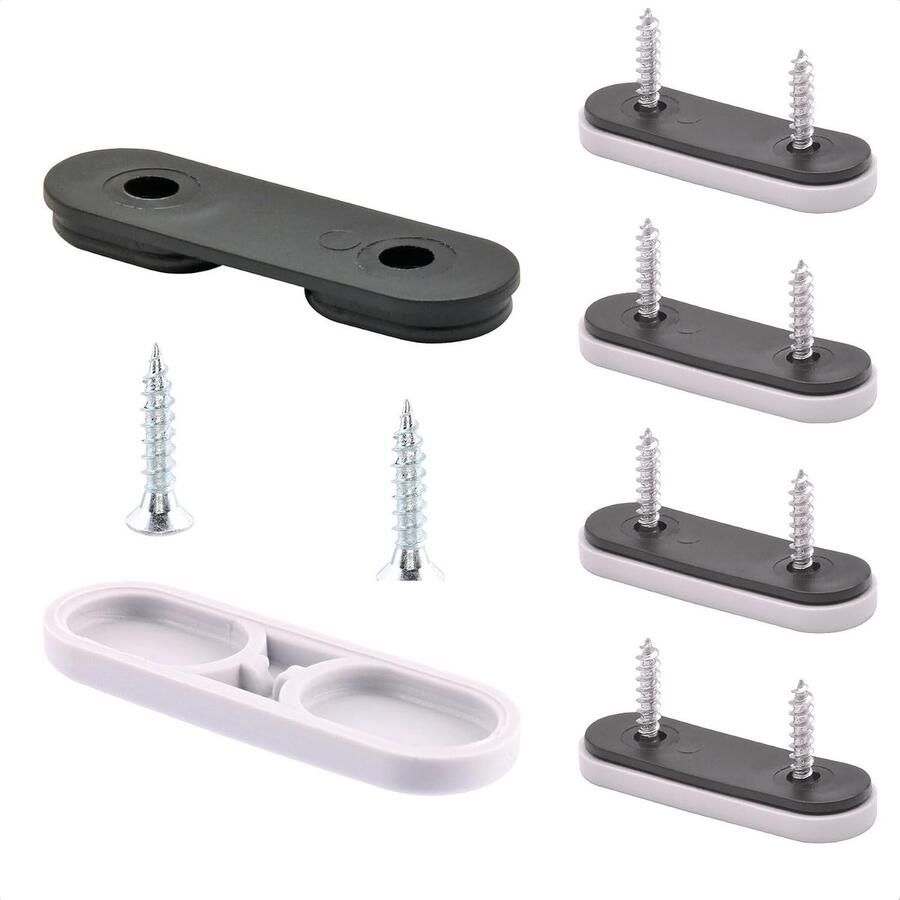 QuickClick TANDEM Viltglijders Stoelglijders I set van 4 om vast te schroeven I 4x base+glijderinzetstuk verwisselbaar+8xschroef kunststof HYPER 39 x 12 mm Made in Germany