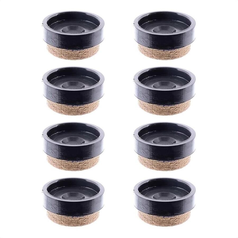QuickClick Viltglijders meubelglijders stoelglijders set van 8 vervangbare glijders vervangbaar speciale vezels SYNO Slim diameter 17 mm voor basis Ø 17 mm Made in DE