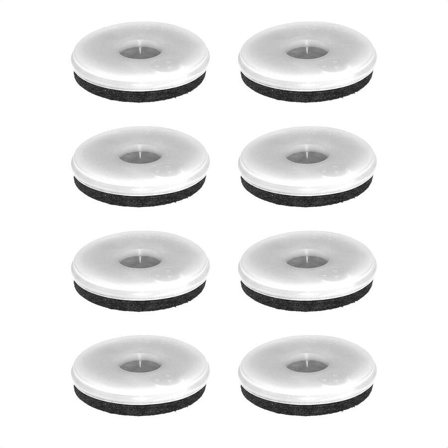 QuickClick Viltglijders Meubelglijders Stoelglijders vervanging I set van 8 glijders verwisselbaar vilt robuust NATURAL Ø 40 mm voor basisdeel Ø 40 mm Made in Germany