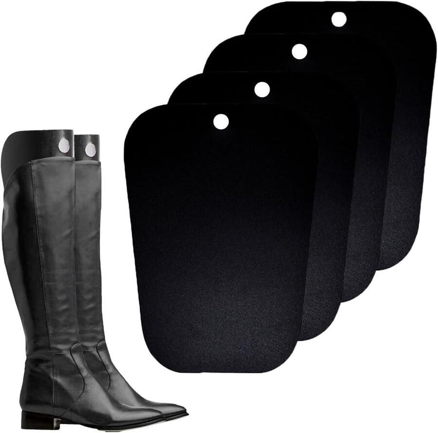 QUUPY 2 Pairs Plastic Boot Shaped Insoles for High Boots Support for Women 16inch)