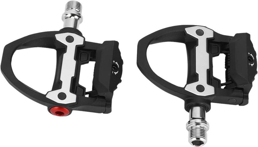 Racefietspedalen met Schoenplaatjes Klikpedalen Zelfsluitend Fietsen Krachtoverdracht Verstelbare Spanning 14 Mm As Zwart
