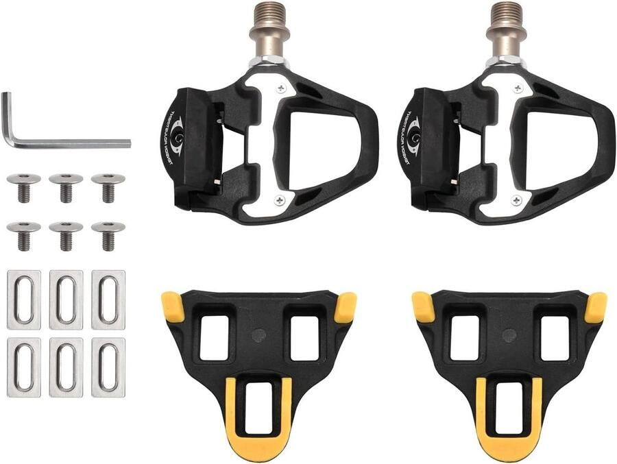 Racefiets Pedalen Klikpedalen Set Efficiënt Fietsen SPD SL Compatibel 9 16 Inch Spindel Zwart