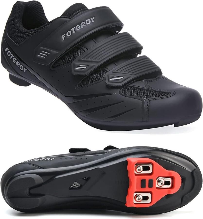 Racefiets Schoenen met NOPPEN Compatibel met Peloton SPD ARC Look Delta Uniseks Fiets- en Spinfiets Schoenen met Mesh Bovenwerk en Drie Klittenbandsluitingen