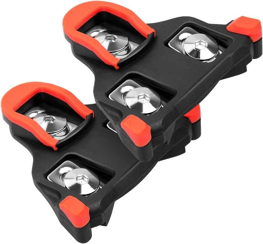 Racefiets Schoenplaatjes Fietspedalen Cleats Wegfietsen 0 Graden Float 5 Millimeter Draad Rood Zwart