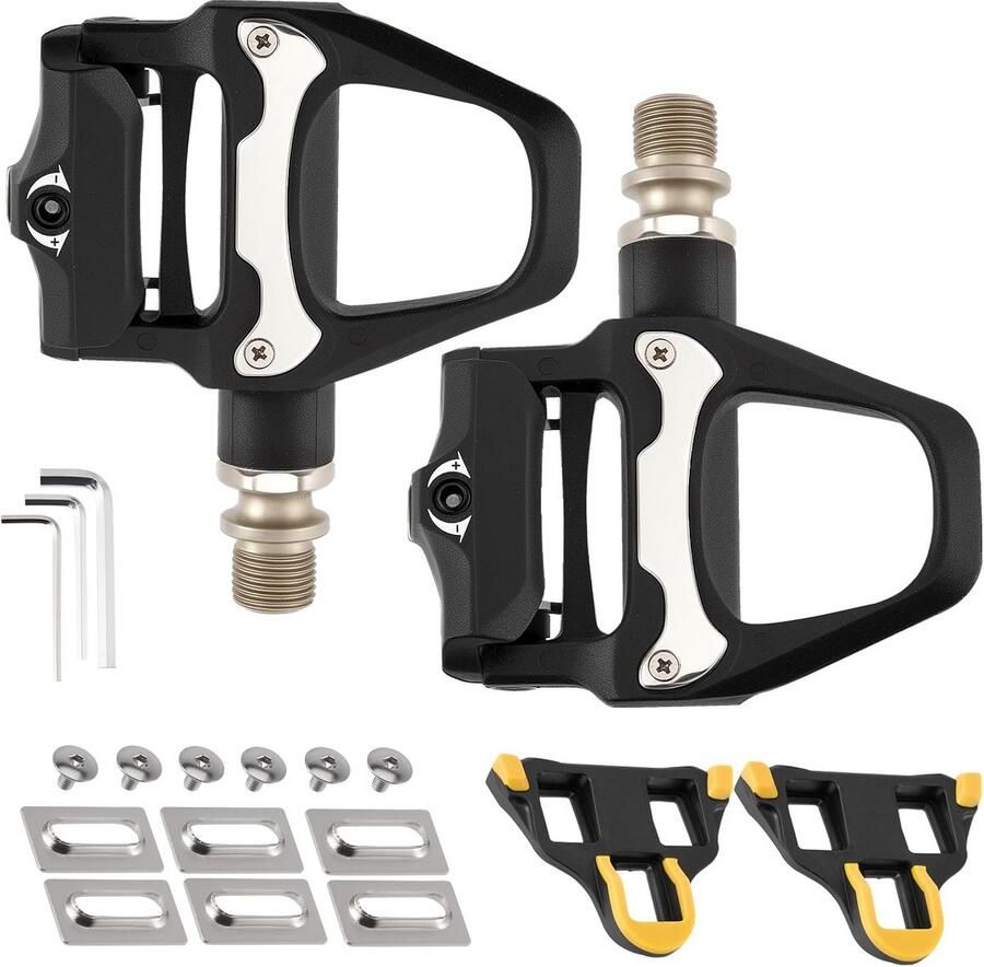 Racefietspedalen Klikpedalen met Instelbare Spanning en Montagemateriaal