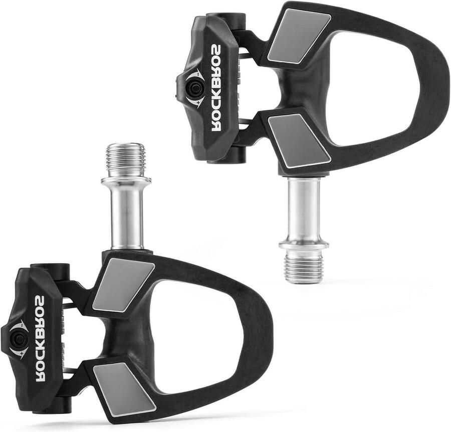 Racefietspedalen met Schoenplaatjes SPD Pedalen Klikpedalen Efficiënte Krachtoverbrenging Verbreed Pedaalplatform ca. 180 g Paar Zwart