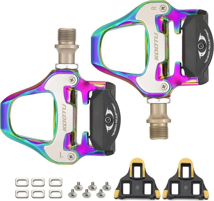 Racefietspedalen SPD-SL gegalvaniseerde clipless pedalen voor 9 16 inch montages