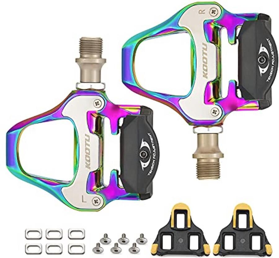 Racefietspedalen SPD-SL gegalvaniseerde clipless pedalen voor 9 16 inch montages