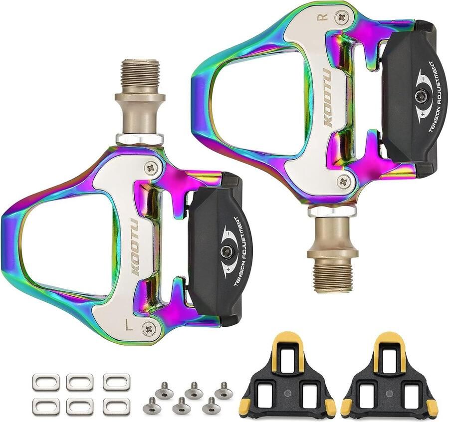 Racefietspedalen SPD-SL gegalvaniseerde clipless pedalen voor 9 16 inch montages