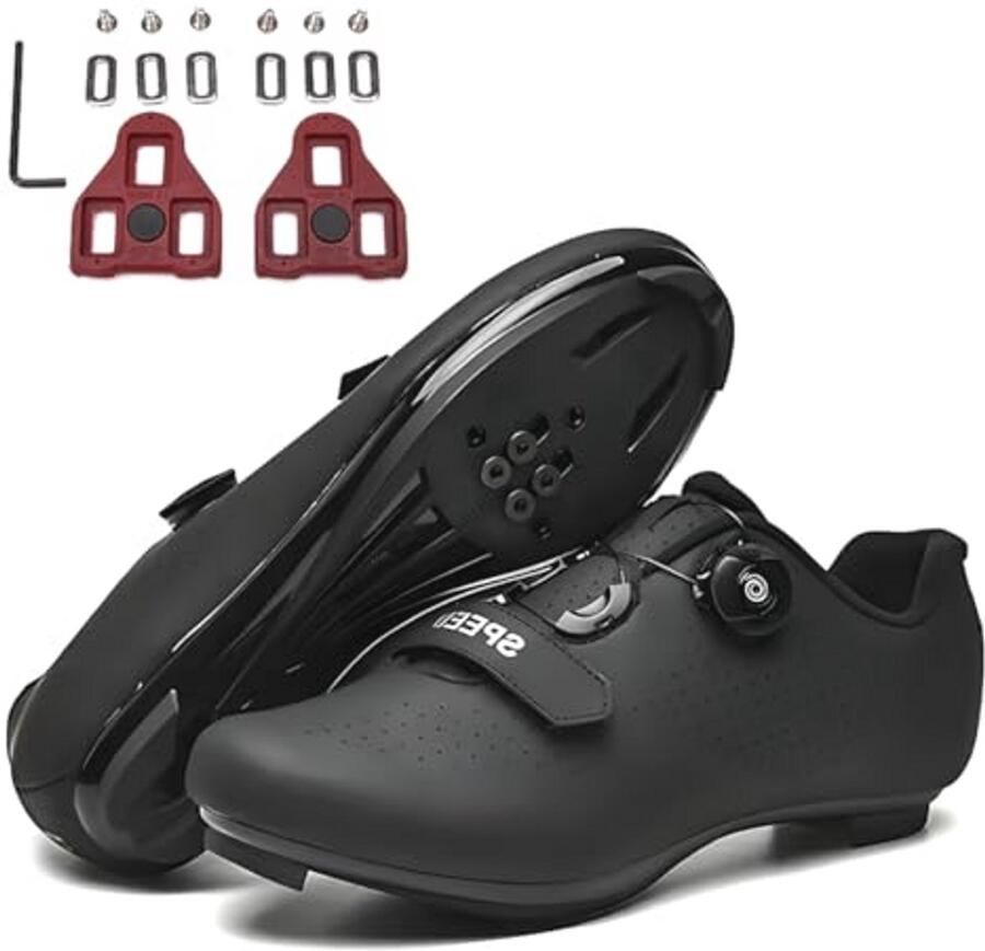 Racefietsschoenen voor heren compatibel met SPD-look en SPD-SL ideaal voor binnen en buiten