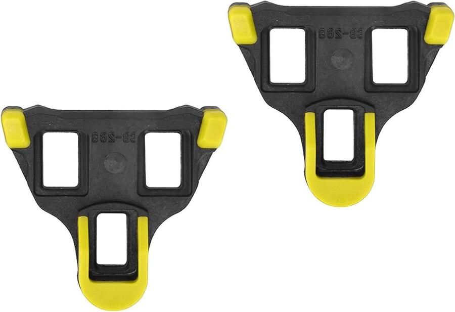 Racefietsschoenplaatjes Cleat Set Pedaalplaatjes Fietsen 6 Graden Vlotter 15 x 12 x Zwart Geel