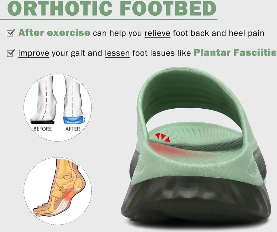 Recovery Sandalen voor dames met comfortabele plantaire fasciitis boogondersteuning orthopedische vrouwen lichte sportslippers vermindert de belasting van voeten gewrichten voor rug