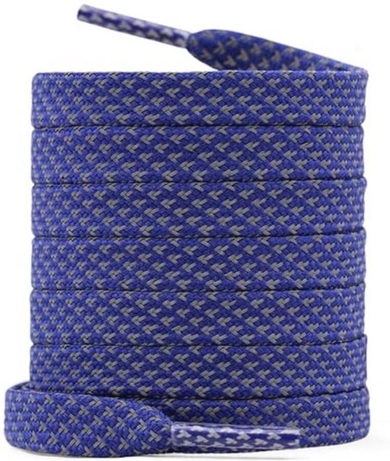 Reflecterende Platte Schoenveters Dubbellaags 8 mm Breed 12 Kleuren voor Sneakers en Sport