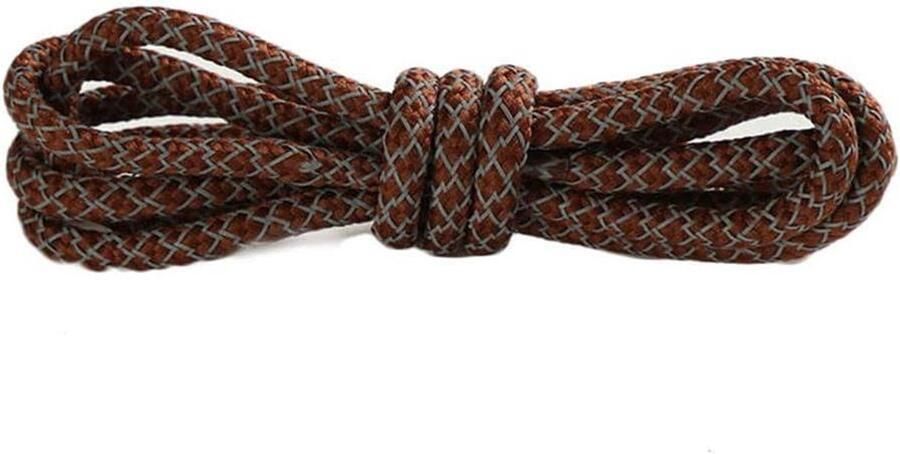 Reflecterende Schoen Veters Gevlochten Koorden Hardloop Schoenen Zichtbaar in Donker Bruin