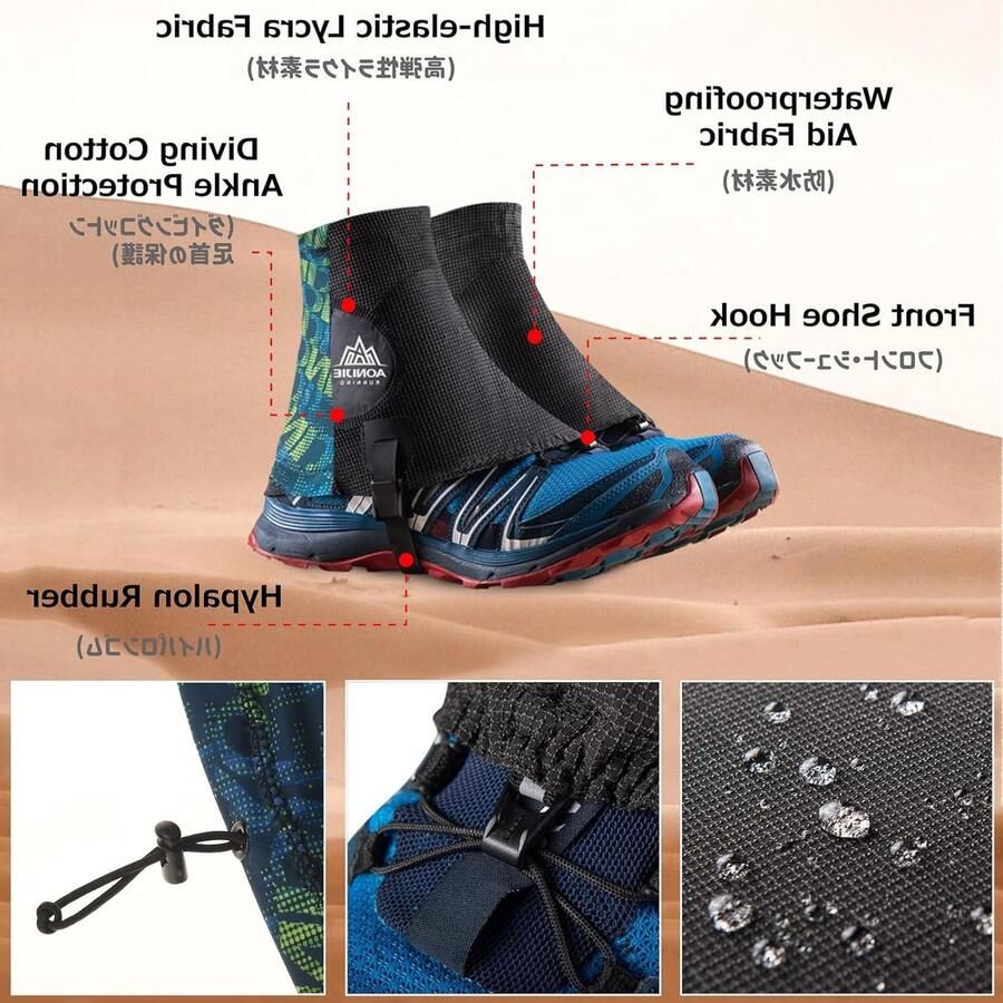 Reflecterende Trail Gaiters voor Wandelen en Klim Ade d en Waterdicht Unisex Gaiters