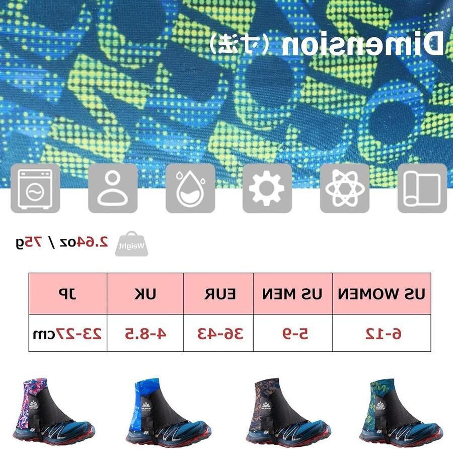 Reflecterende Trail Low Gaiters voor Hiking en Klim Ade d en Waterdicht voor nen en