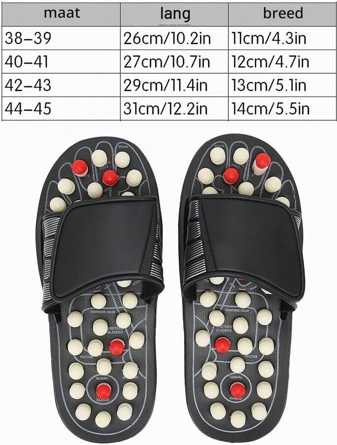 Reflexologie Slippers voor Acupressuur en Acupunctuur Pijnverlichting en Stressvermindering )
