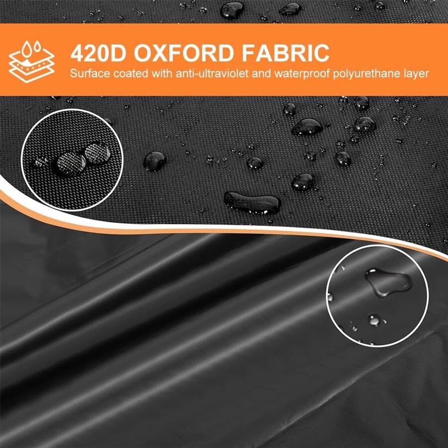 Regenbescherming voor bakfietsen fietshoes voor drie wielen bakwielafdekking driewieler met reflecterende strepen uv-bescherming scheurvast 420D Oxford (220 x 110 x