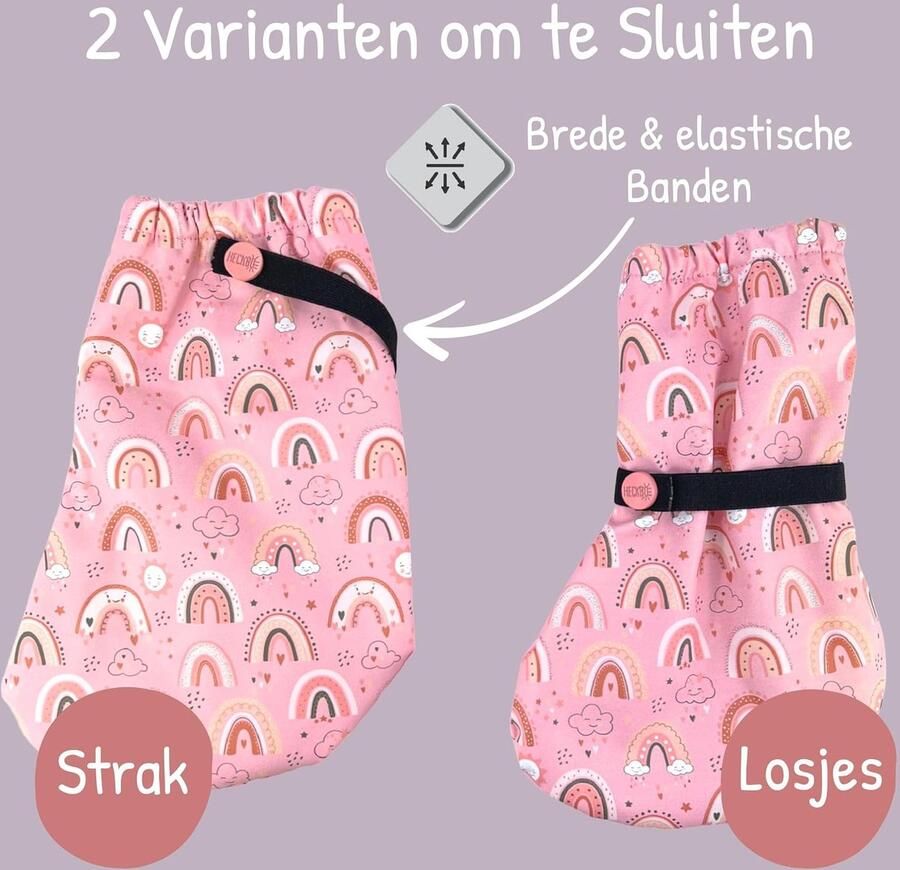 Regenlaarsjes voor baby's zonder fleecevoering Regenboog overlaarsjes voor kruipende baby's