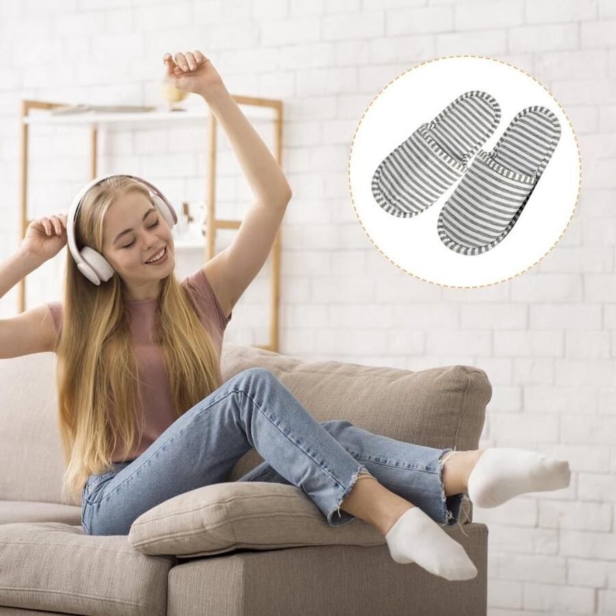 Draagbare en Vouwbare Reisslippers voor nen en met Opbergtas Ideaal voor Spa en Thuisgebruik