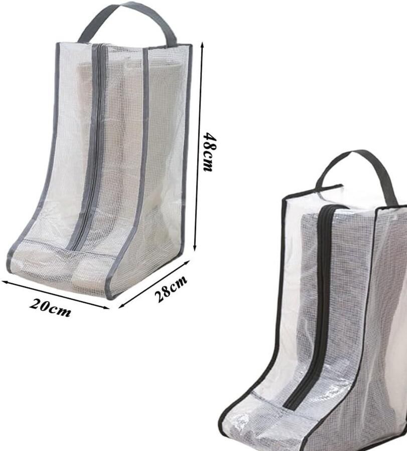Reisopbergzak voor hoge laarzen Waterdicht en stofdicht transparante organizer voor rubberen laarzen en boten set van