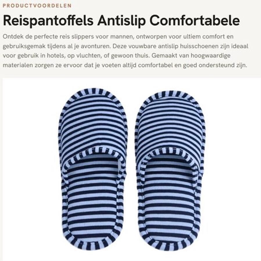 Reispantoffels Antislip Opvouwbaar Comfortabel Ademend Waterdicht Draagbaar Slippers