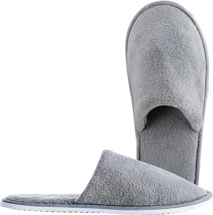 Reispantoffels met antislip zool herbruikbare spa-slippers voor en badslippers voor thuis en op reis Maat Medium Large - Foto 2