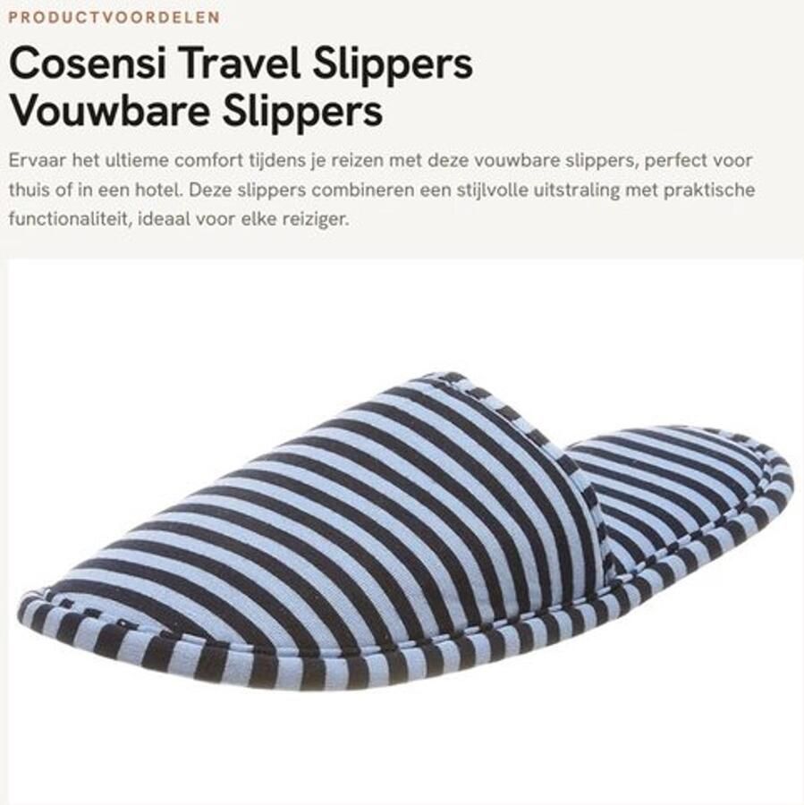 Reisslippers Lichtgewicht Opvouwbaar Antislip Katoen Inclusief Opbergtas Geschikt voor Reis Hotel Slippers