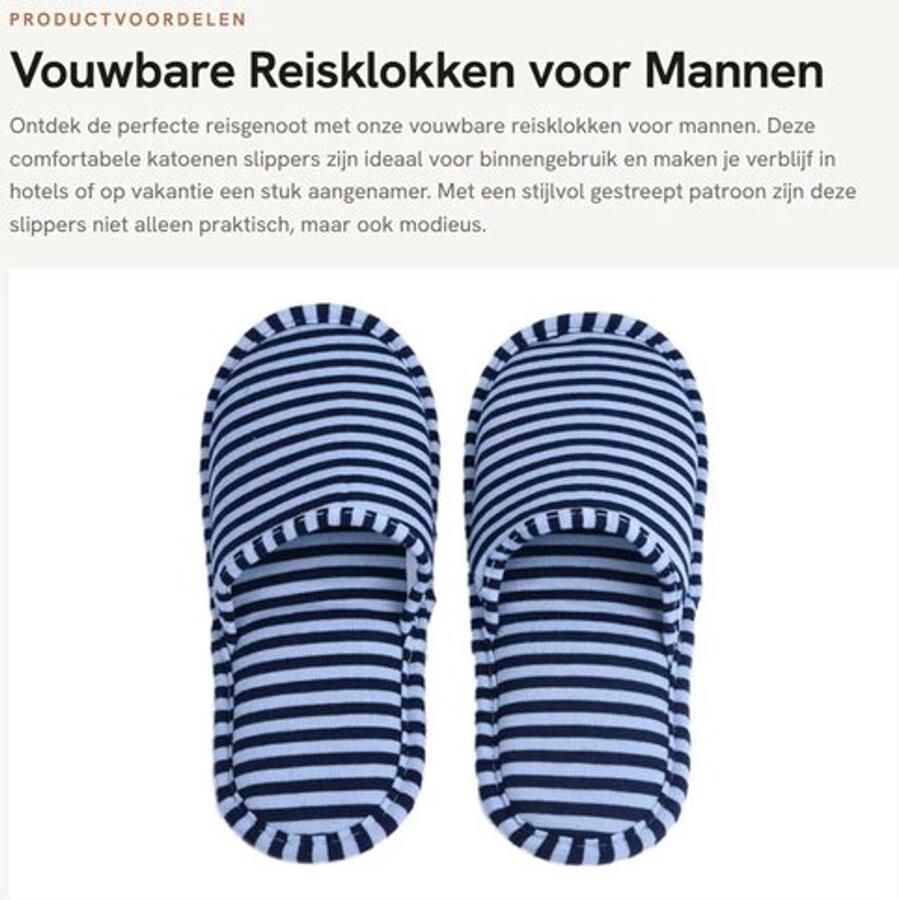 Reisslippers Vouwbaar Heren Slippers Indoor Slippers EVA Materiaal Antislip Lichtgewicht