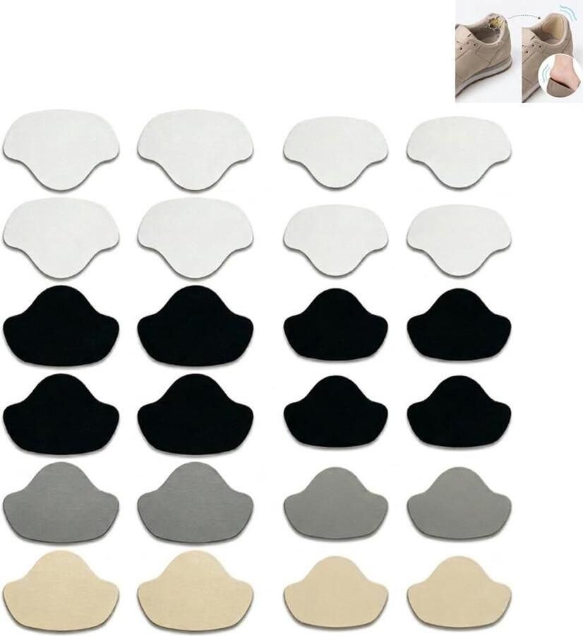 Reparatiepatches voor hielen 24 stuks zelfklevend slijtvast voor sneakers leren schoenen bescherming tegen gaten geschikt voor en meerkleurig 2 mm dik