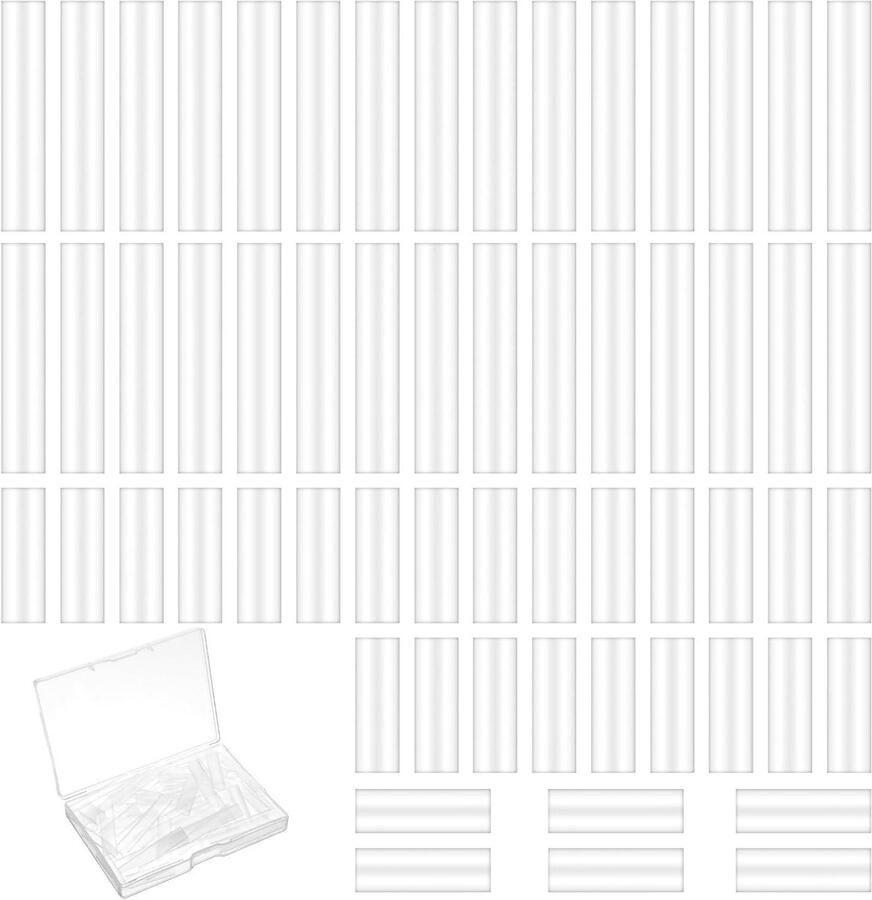 Reserve veteruiteinden Sneaker veter tips Schoenen repareren Onzichtbaar en duurzaam 60 stuks Transparant