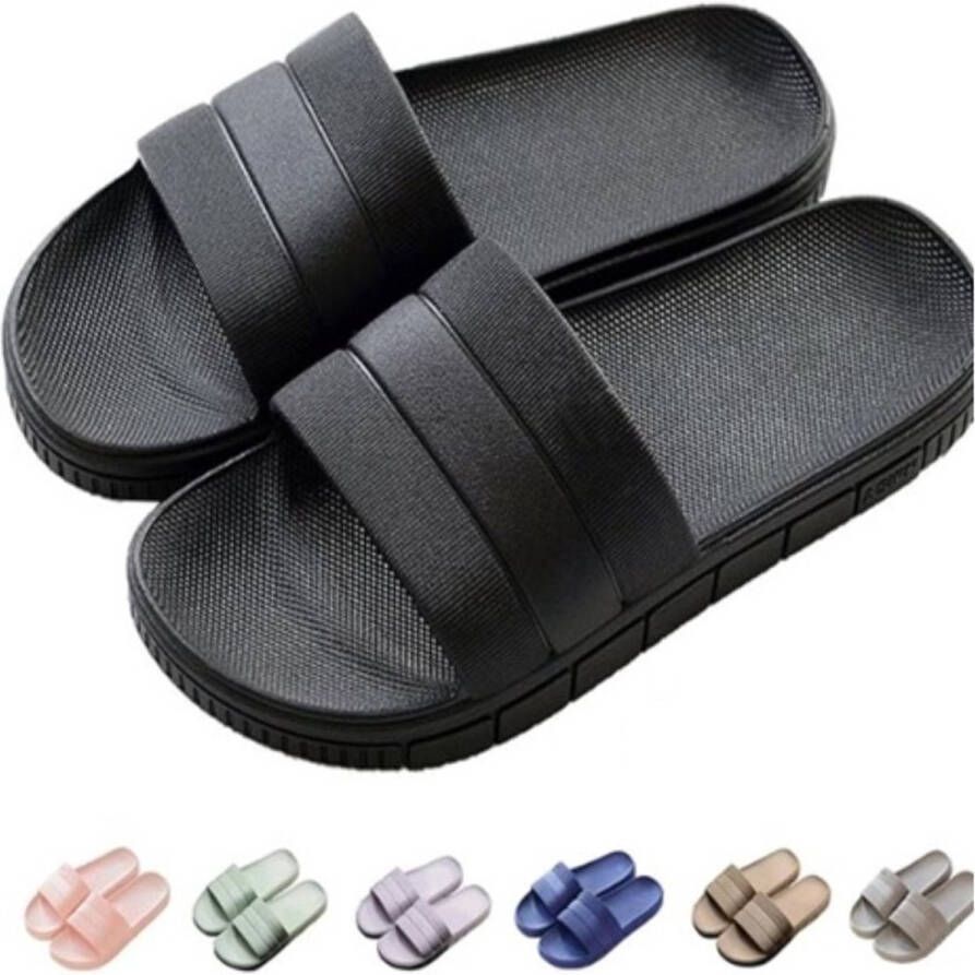 Retadou slippers zomer slide-slippers badslippers strand indoor outdoor slipvast unisex effen EU zwart