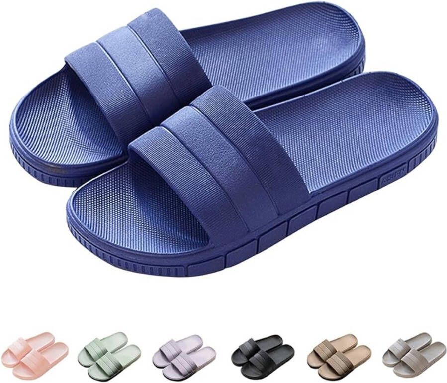 Retadou slippers zomer slide-slippers badslippers strand indoor outdoor slipvast unisex effen EU marineblauw